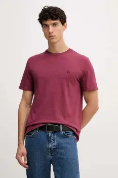 United Colors of Benetton tricou din bumbac culoarea bordo, melanj, 3UWFU10AU imagine