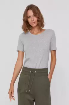 United Colors of Benetton Tricou din bumbac culoarea gri imagine