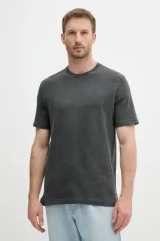 United Colors of Benetton tricou din bumbac culoarea gri, uni, 36JGU105U imagine