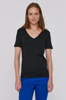 United Colors of Benetton Tricou din bumbac culoarea negru imagine