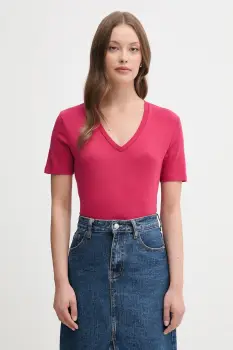 United Colors of Benetton tricou din bumbac culoarea roz, 3GA2E4230 imagine