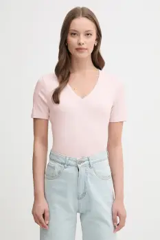 United Colors of Benetton tricou din bumbac culoarea roz, 3GA2E4230 imagine