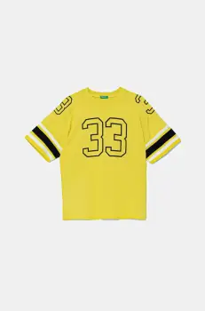 United Colors of Benetton tricou din bumbac culoarea verde, cu imprimeu, 3MI5C10OA imagine