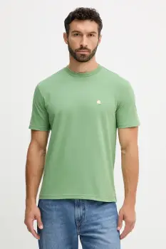 United Colors of Benetton tricou din bumbac culoarea verde, uni, 3MI5J1AF7 imagine