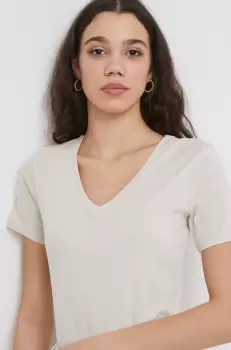 United Colors of Benetton tricou din bumbac femei, culoarea bej imagine