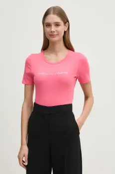 United Colors of Benetton tricou din bumbac femei, culoarea rosu, 3GA2E16A2 imagine