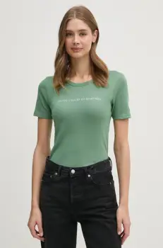 United Colors of Benetton tricou din bumbac femei, culoarea rosu, 3GA2E16A2 imagine