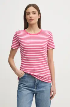 United Colors of Benetton tricou din bumbac femei, culoarea roz, 30YSE16A0 imagine