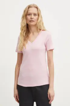 United Colors of Benetton tricou din bumbac femei, culoarea roz, 3GA2E4230 imagine