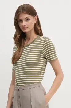 United Colors of Benetton tricou din bumbac femei, culoarea verde, 30YSE16A0 imagine