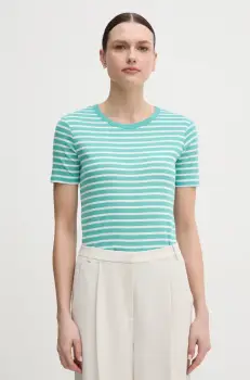 United Colors of Benetton tricou din bumbac femei, culoarea verde, 30YSE16A0 imagine