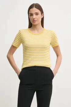 United Colors of Benetton tricou din bumbac femei, culoarea verde, 30YSE16A0 imagine