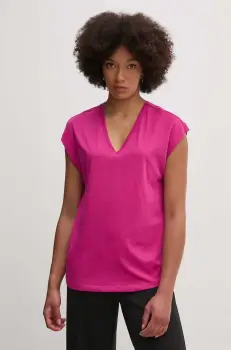 United Colors of Benetton tricou din bumbac femei, culoarea violet, 3EERD109C imagine