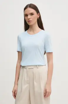 United Colors of Benetton tricou din bumbac femei, culoarea violet, 3GA2E16A0 imagine