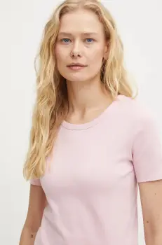 United Colors of Benetton tricou din bumbac femei, culoarea violet, 3GA2E16A0 imagine