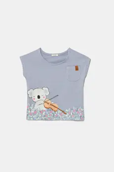 United Colors of Benetton tricou din bumbac pentru bebelusi 3I1XA105X imagine