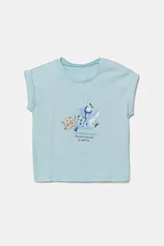 United Colors of Benetton tricou din bumbac pentru bebelusi cu imprimeu, 3I1XA106A imagine