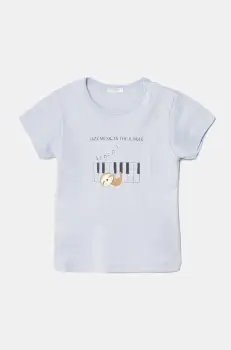 United Colors of Benetton tricou din bumbac pentru bebelusi cu imprimeu, 3I9WA1065 imagine