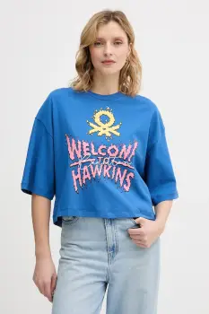 United Colors of Benetton tricou din bumbac x Stranger Things 3BL0D10BC imagine