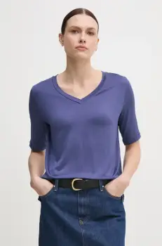 United Colors of Benetton tricou femei, culoarea albastru marin, 3Z12D401G imagine