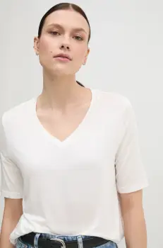 United Colors of Benetton tricou femei, culoarea bej, 3Z12D401G imagine