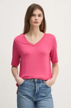 United Colors of Benetton tricou femei, culoarea roz, 3Z12D401G imagine