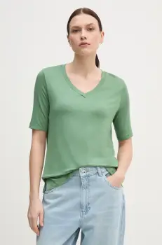 United Colors of Benetton tricou femei, culoarea verde, 3Z12D401G imagine