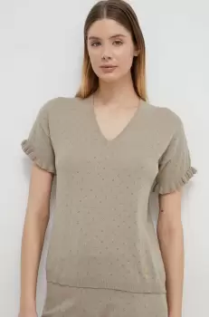 United Colors of Benetton tricou lounge culoarea verde imagine