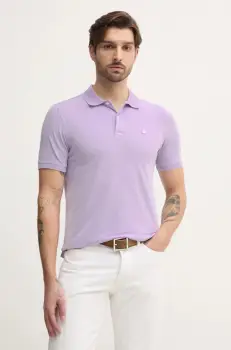 United Colors of Benetton tricou polo barbati, culoarea violet, neted, 3WG9U301Z imagine