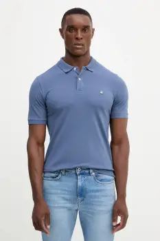 United Colors of Benetton tricou polo culoarea alb, uni, 3WG9U301Z imagine