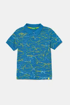 United Colors of Benetton tricouri polo din bumbac pentru copii cu imprimeu, 36Y4G300Y imagine