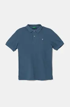 United Colors of Benetton tricouri polo din bumbac pentru copii uni, 3089C300Q imagine