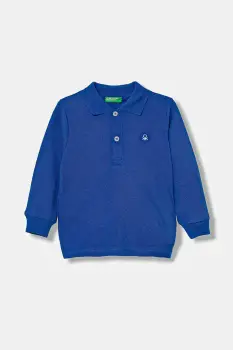 United Colors of Benetton tricouri polo din bumbac pentru copii uni, 3089G3009 imagine