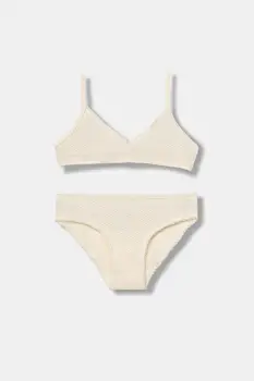 United Colors of Benetton un set de sutien si chiloti pentru copii culoarea bej, 3MK50K02X imagine