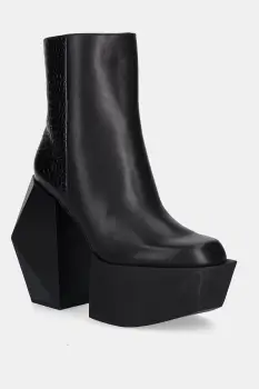 United Nude cizme de piele Stage Boot culoarea negru, cu toc drept, 1075384927 imagine