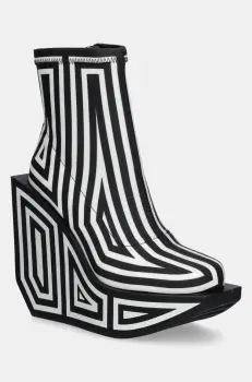 United Nude cizme de piele Wa Bootie Hi femei, culoarea negru, cu platforma, 1087951082 imagine