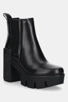 United Nude ghete chelsea de piele Grip Chelsea Mid IV culoarea negru, cu toc drept, 109590116 imagine