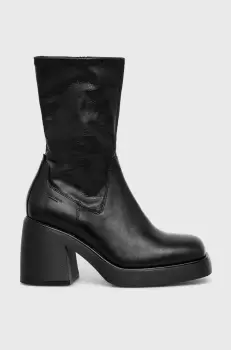 Vagabond botine Brooke femei, culoarea negru, cu toc drept imagine
