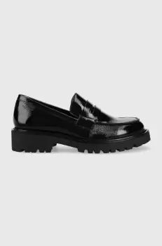 Vagabond mocasini de piele KENOVA femei, culoarea negru, cu toc plat, 5241.360.20 imagine