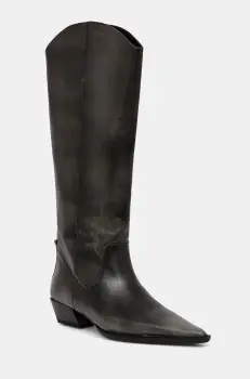 Vagabond Shoemakers cizme de piele CASSIE femei, culoarea negru, cu toc plat, 5750-218-17 imagine