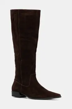 Vagabond Shoemakers cizme din piele intoarsa NELLA culoarea maro, cu toc drept, 6016-040-31 imagine