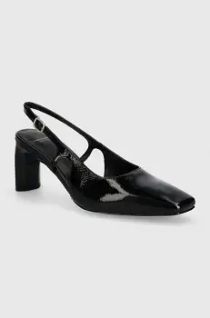 Vagabond Shoemakers pantofi de piele VENDELA culoarea negru, cu toc drept, cu toc deschis, 5723-160-20 imagine