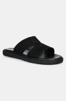 Vagabond Shoemakers papuci din nubuc MASON barbati, culoarea negru, 5965-050-20 imagine