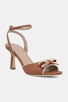 Valentino sandale cu toc inalt din piele CUOIO DRESS imagine