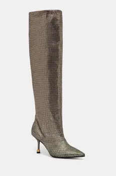 Vanda Novak ghete de piele Kaja femei, culoarea auriu, cu toc cui imagine