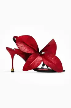 Vanda Novak sandale de piele Daisy culoarea rosu imagine