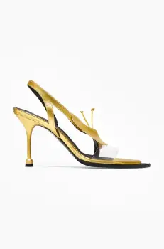 Vanda Novak sandale de piele Gloria culoarea auriu imagine