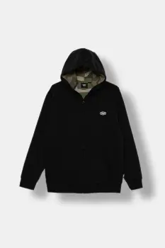 Vans bluza copii Dover Thermal Lined Full Zips culoarea negru, cu gluga, uni, VN000PX8LUT1 imagine