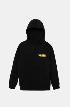 Vans bluza copii HASTA LA SHAKA culoarea negru, cu gluga, cu imprimeu, VN000NWTBLK1 imagine