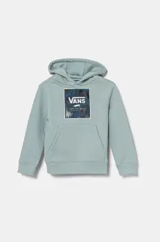 Vans bluza copii KD Dino PO culoarea turcoaz, cu gluga, cu imprimeu, VN000JRNM8I1 imagine